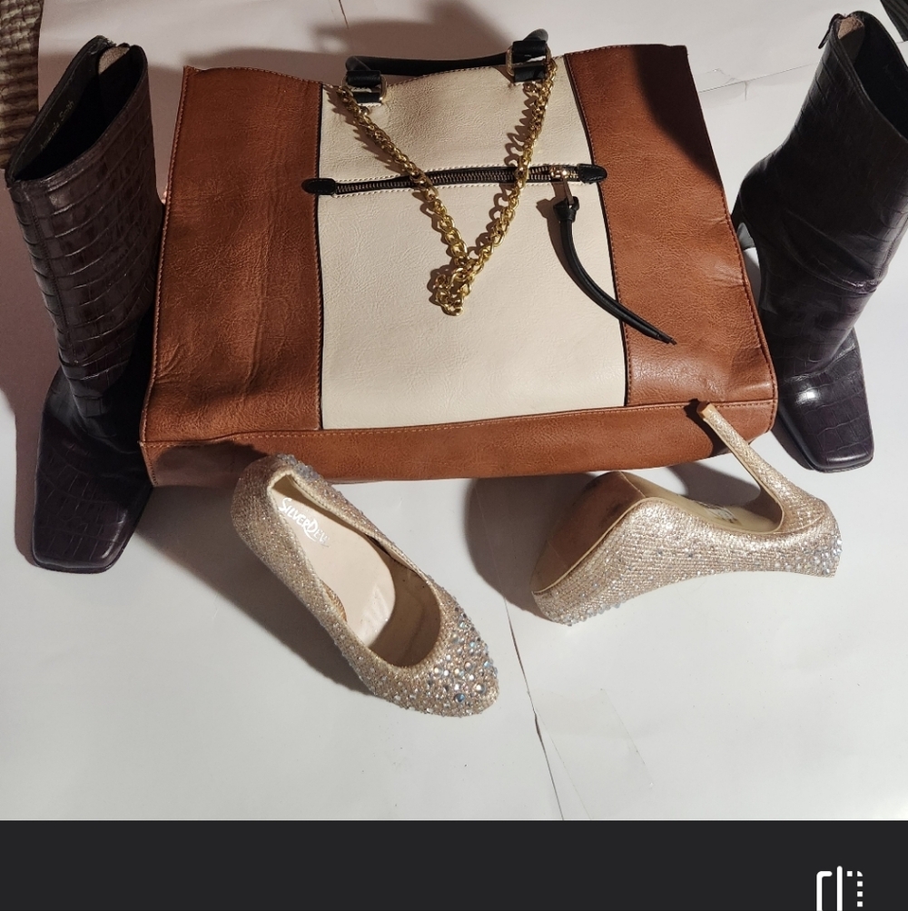 Antonio MelanI Handbag &Gator Boots With Free Dorthy Pumps& 2 Free Coach Purses&